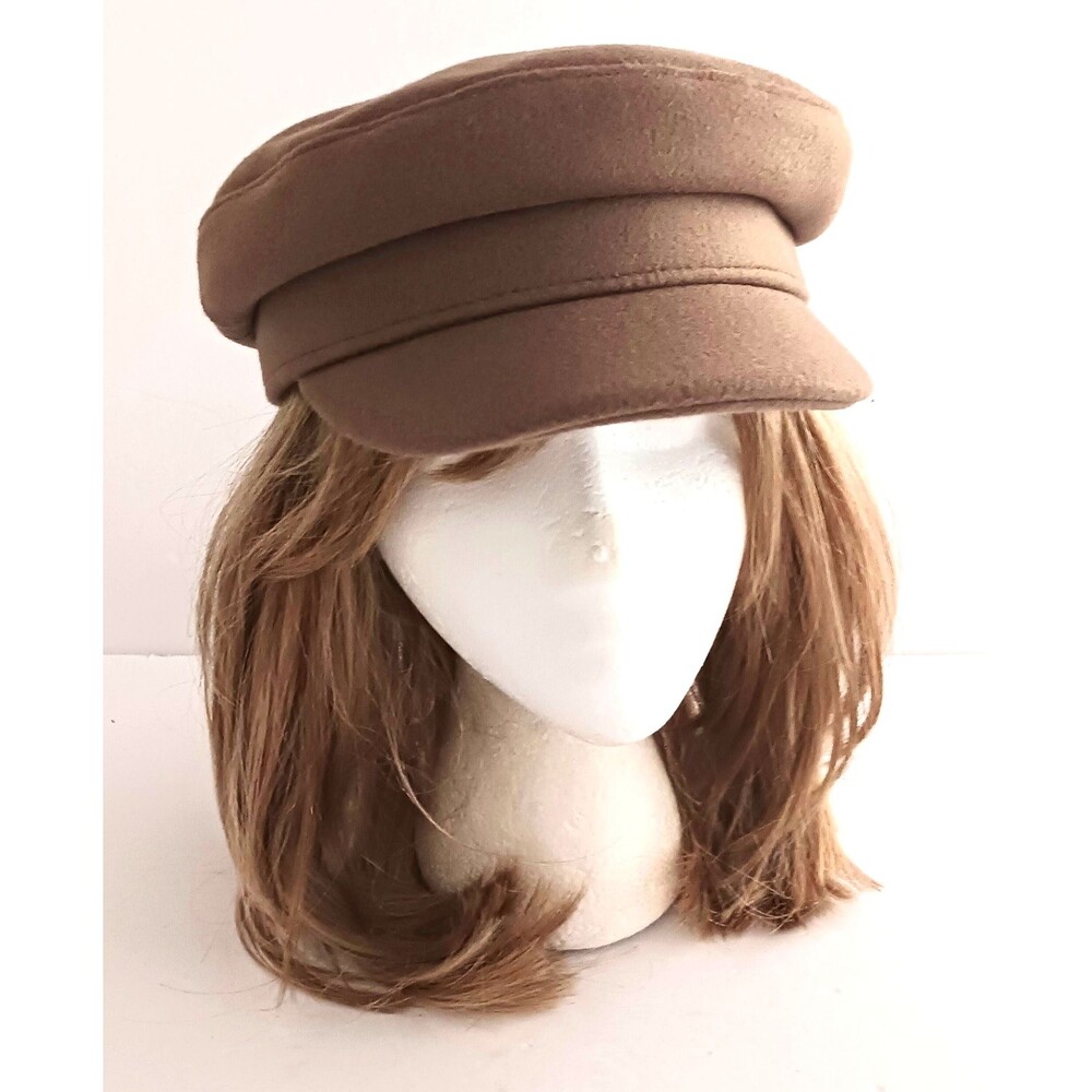 Universal Thread Camel Brown Wool Military Style Brimmed Cap O/S - Picture 10 of 10